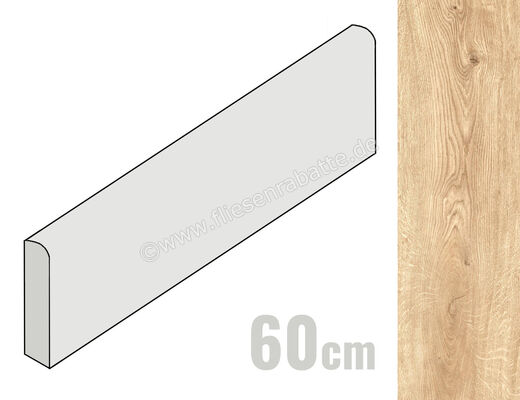 Ragno Inedito Avorio 6x60 cm Sockel Matt Strukturiert RAMU | 482348