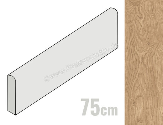  Ragno Boheme Marrone 7x75 cm Sockel Matt Eben Naturale RCED | 482801