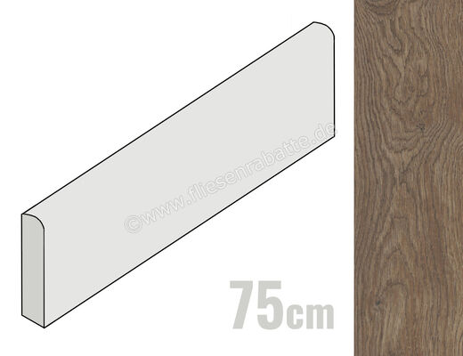  Ragno Boheme Castagno 7x75 cm Sockel Matt Eben Naturale RCEE | 482804
