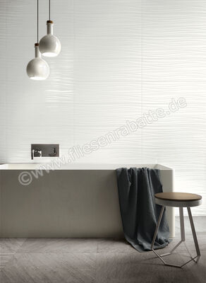  Ragno Freestyle White 25x76 cm Wandfliese Fibra 3D Matt Strukturiert Satin R02C | 482816