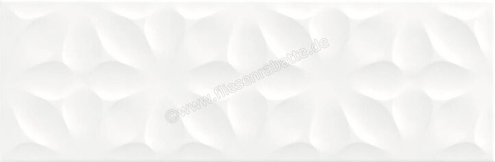  Ragno Freestyle White 25x76 cm Wandfliese Fiore 3D Matt Strukturiert Satin R6TU | 482834