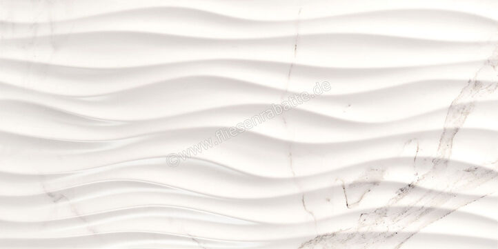 Love Tiles Precious Calacatta 35x70 cm Dekor Curl Glänzend Strukturiert Naturale B629.0131.001 | 48323