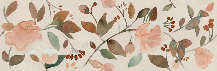  Ragno Now Avorio 25x76 cm Wandfliese Decoro Waterflower Matt Eben Semimatt R9ND | 486812