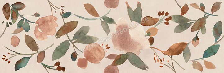  Ragno Now Avorio 25x76 cm Wandfliese Decoro Waterflower Matt Eben Semimatt R9ND | 486815