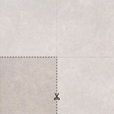 Ceramiche Caesar Materica Outdoor Polvere 40x40x2 cm Terrassenplatte Schnittmuster Matt Strukturiert Naturale AFXH CAE SM | 486938