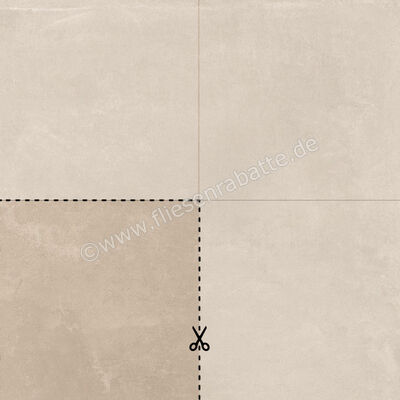 Imola Ceramica Azuma Up OUTDOOR Sand S 45x45x2 cm Terrassenplatte Schnittmuster Matt Eben Naturale A.UP 90S AS RM SM | 486953