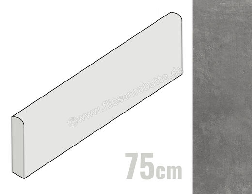  Ragno Boom Piombo 7x75 cm Sockel Matt Eben Naturale R53S | 486989