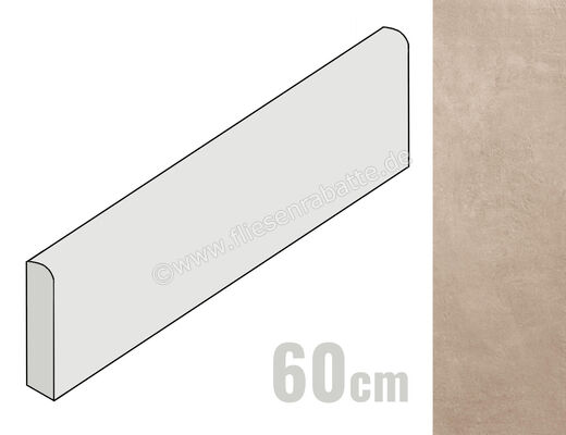  Ragno Boom Sabbia 7x60 cm Sockel Matt Eben Naturale R54L | 486995