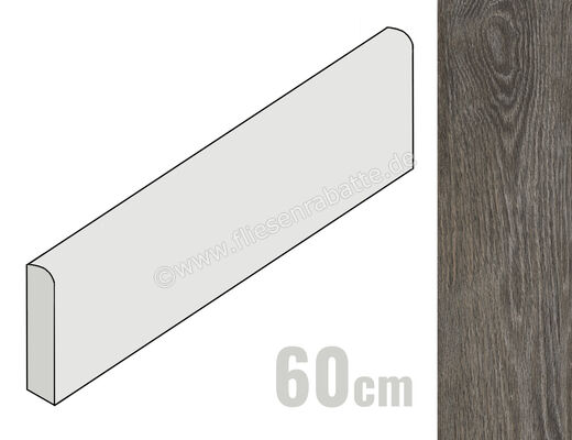  Ceramiche Caesar Meet Eclectic Brown 6.2x60 cm Sockel Matt Strukturiert Naturale AFPQ CAE | 487028