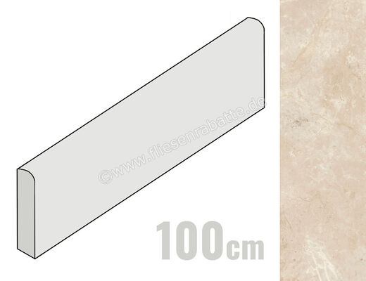 Ariostea Twin.s Anise 6.5x100 cm Sockel Matt Strukturiert Soft B100700T | 489776