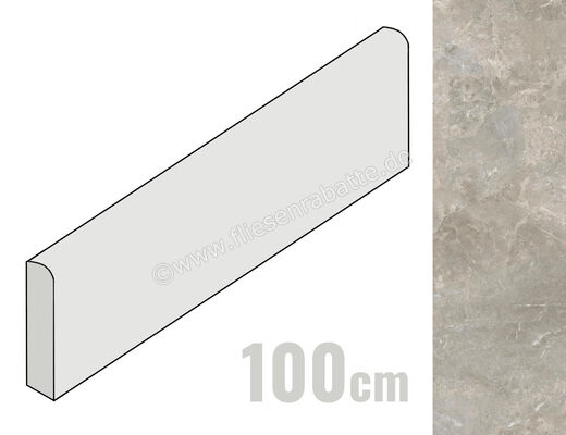 Ariostea Twin.s Steam 6.5x100 cm Sockel Matt Strukturiert Soft B100699T | 489779