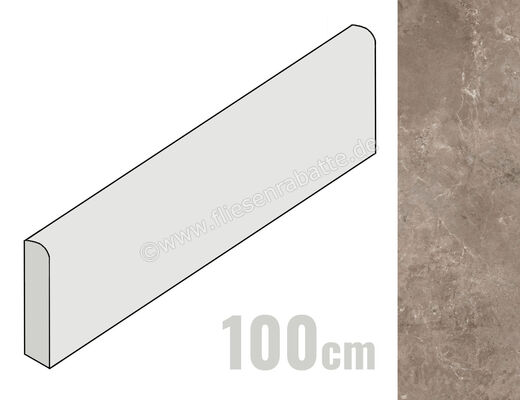 Ariostea Twin.s Dove 6.5x100 cm Sockel Matt Strukturiert Soft B100698T | 489782
