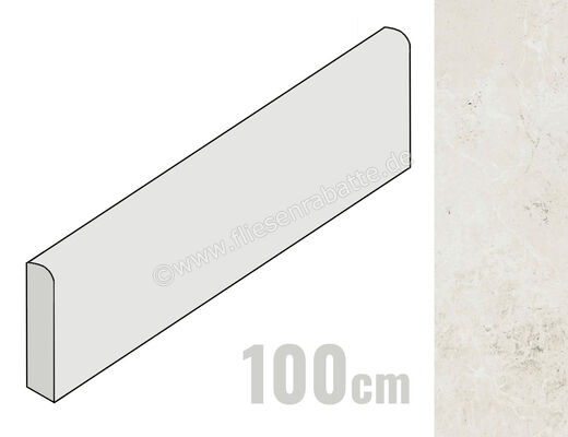  Ariostea Twin.s Plaster 6.5x100 cm Sockel Matt Strukturiert Soft B100697T | 489785