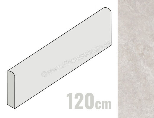 Monocibec Mythology Regia White 7.1x120 cm Sockel Matt Eben Naturale 141839 | 489803