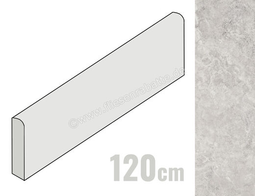 Monocibec Mythology Regia Silver 7.1x120 cm Sockel Matt Eben Naturale 141840 | 489806