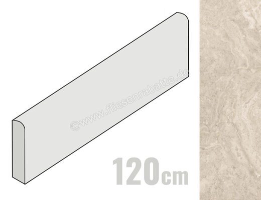 Monocibec Mythology Regia Beige 7.1x120 cm Sockel Matt Eben Naturale 141841 | 489809