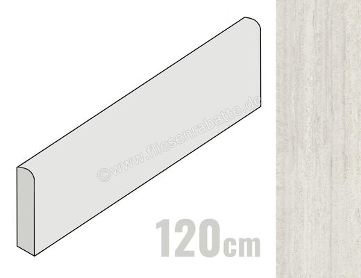Monocibec Mythology Saturna White 7.1x120 cm Sockel Matt Eben Naturale 141843 | 489812