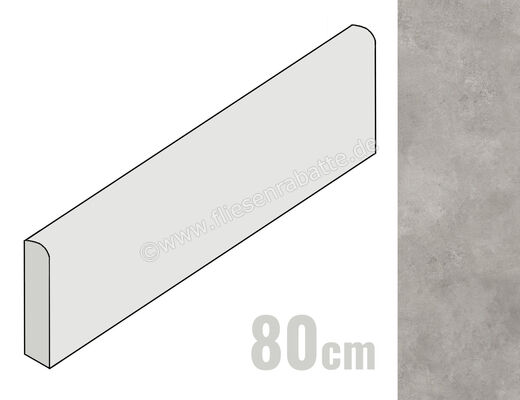  Ceramiche Caesar I.Mat Square 7.2x80 cm Sockel Matt Strukturiert Naturale AF92 CAE | 491612