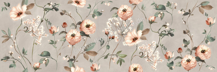  Ragno Papers Bloom 60x180 cm Wandfliese Decoro Bloom Touch Matt Eben Naturale RA9E | 494342