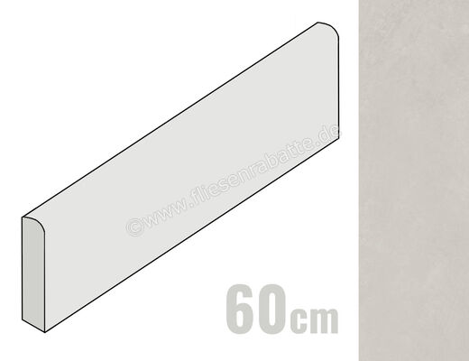 Ragno Re_Solution Blanc 7x60 cm Sockel Matt Eben Naturale R6TY | 495101