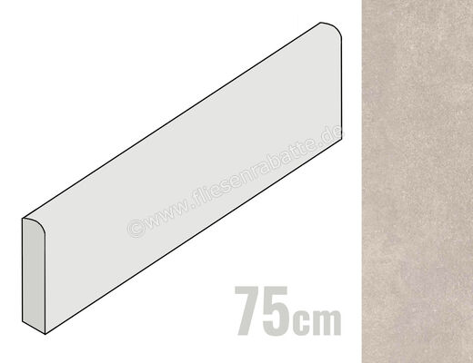 Ragno Realstone_Lunar White 7x75 cm Sockel Matt Eben Naturale R7NZ | 496184