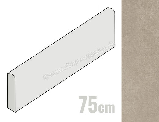Ragno Realstone_Lunar Beige 7x75 cm Sockel Matt Eben Naturale R7P1 | 496187