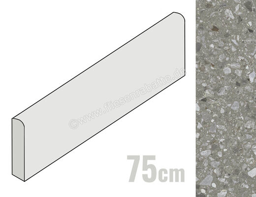 Ragno Realstone_Navigli Naturale 7x75 cm Sockel Matt Eben Naturale R7MM | 496679