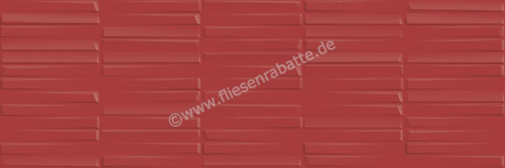 Love Tiles Splash Red 20x60 cm Dekor Freefall Matt Strukturiert B677.0021.024 | 50279