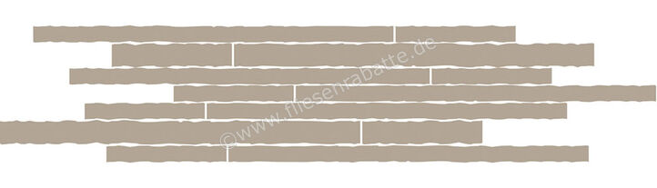 Love Tiles Splash Tortora 10x35 cm Dekor Bricks Matt Strukturiert B663.0106.037 | 50303