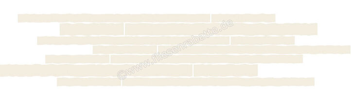Love Tiles Splash Cream 10x35 cm Dekor Bricks Matt Strukturiert B663.0106.031 | 50309