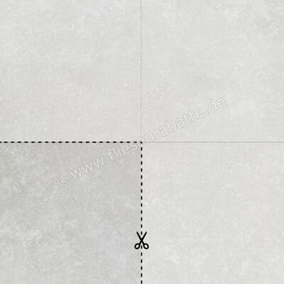  Del Conca Concrete2 Greige 60x60x2 cm Terrassenplatte Schnittmuster Matt Strukturiert Naturale SROD61R SM | 503161