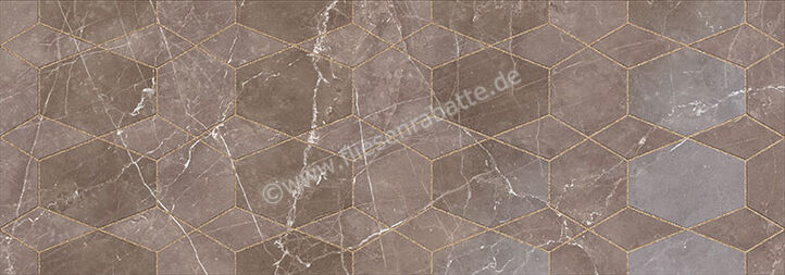 Love Tiles Marble Tortora 35x100 cm Dekor Glee Glänzend Eben Shine B664.0136.037 | 50381