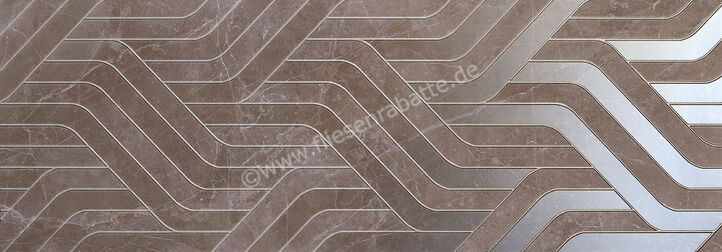 Love Tiles Marble Tortora 45x119 cm Dekor Twist Glänzend Eben Shine B664.0139.037 | 50387