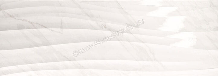 Love Tiles Marble White 35x100 cm Dekor Shape Glänzend Strukturiert Shine B635.0106.001 | 50447