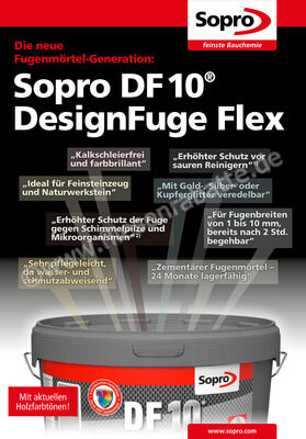 Sopro Bauchemie DesignFuge Flex DF10 Fugenmörtel 5 kg Eimer Braun 52 6SB5605205 (1066-05) | 504601