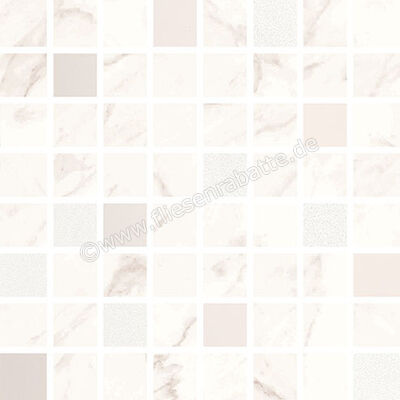 Love Tiles Marble White Matt 17.4x17.4 cm Mosaik Matt Eben Naturale B663.0104.001 | 50489