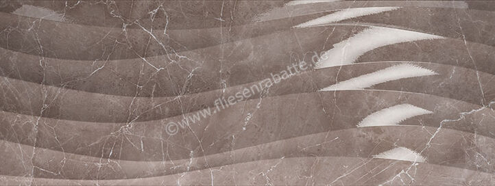 Love Tiles Marble Tortora 45x119 cm Dekor Flux Glänzend Strukturiert Shine B678.0005.037 | 50552