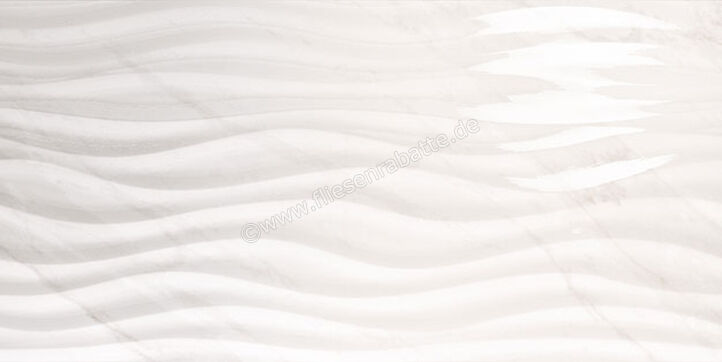 Love Tiles Marble White 35x70 cm Dekor Curl Glänzend Strukturiert Naturale B629.0140.001 | 50567