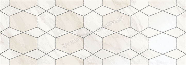 Love Tiles Marble White 35x100 cm Dekor Glee Glänzend Eben Shine B664.0136.001 | 50657