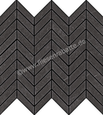 Ragno Realstone_Slate Black 37x41 cm Mosaik Freccia Matt Strukturiert Naturale R6GM | 506761