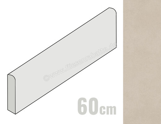  Ragno Replace Beige 7x60 cm Sockel Matt Eben Naturale R5NE | 508540