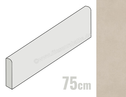  Ragno Replace Beige 7x75 cm Sockel Matt Eben Naturale R9EZ | 508546