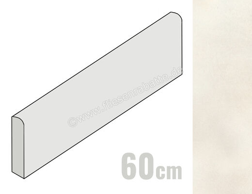  Ragno Amuri Avorio 7x60 cm Sockel Matt Eben Naturale RCL3 | 509842