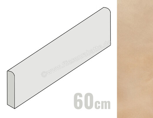  Ragno Amuri Biscotto 7x60 cm Sockel Matt Eben Naturale RCL4 | 509845