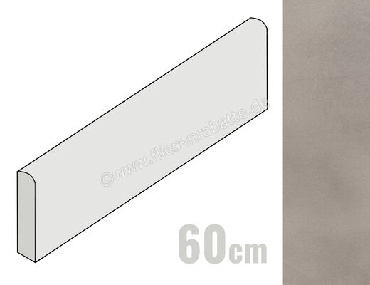  Ragno Amuri Grigio 7x60 cm Sockel Matt Eben Naturale RCL7 | 509851