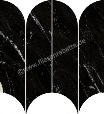  Ragno Incanto Sky Black 28.1x31 cm Mosaik Ventaglio Glänzend Eben Glossy R9CJ | 514951