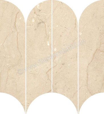  Ragno Incanto Beige Alicante 28.1x31 cm Mosaik Ventaglio Glänzend Eben Glossy RANQ | 515023