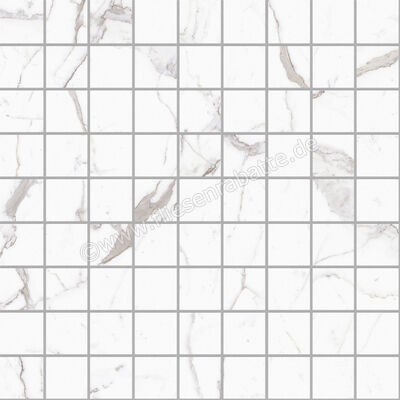  Ragno Incanto Statuario Venato 30x30 cm Mosaik 3x3 Matt Eben Naturale R96M | 515059