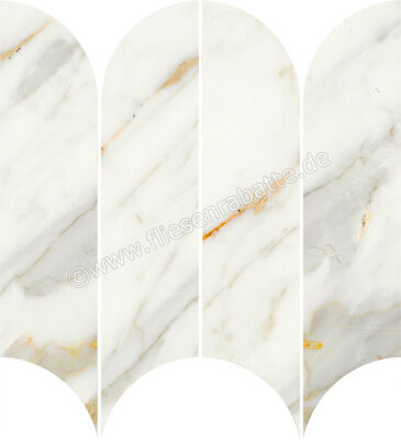  Ragno Incanto Calacatta Michelangelo 28.1x31 cm Mosaik Ventaglio Glänzend Eben Glossy R9CA | 515074