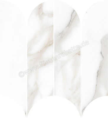  Ragno Incanto Calacatta Nobile 28.1x31 cm Mosaik Ventaglio Glänzend Eben Glossy R9CE | 515098